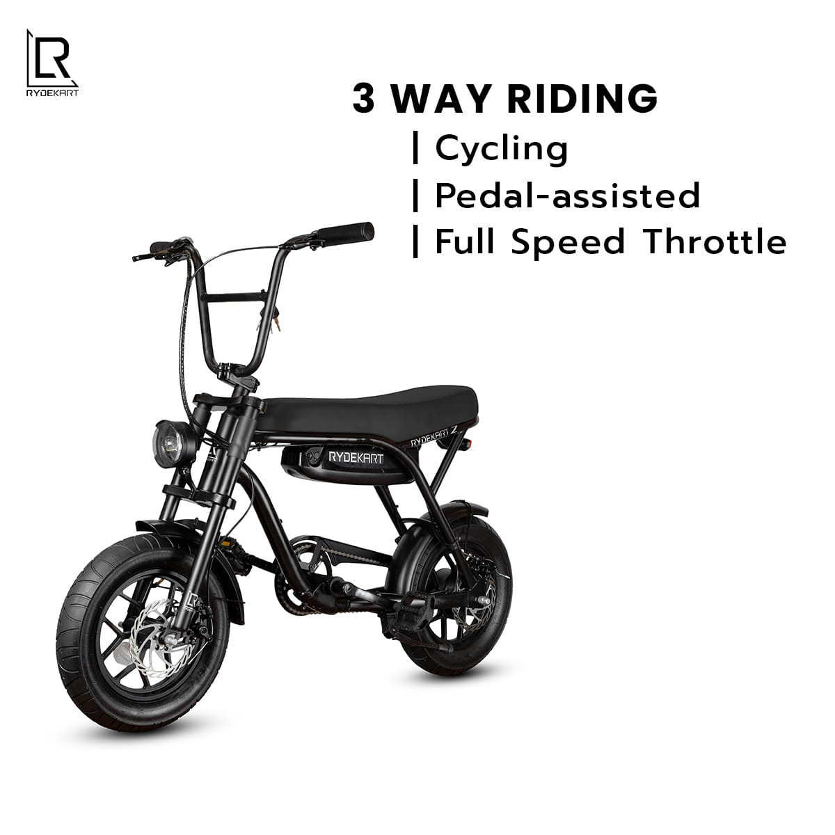 จักรยานไฟฟ้า RYDEKART - รุ่น RYDE KART Z สี MIDNIGHT BLACK_1